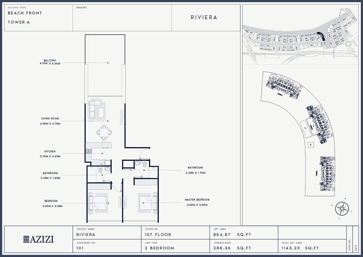 RIVIERA BF-TA-101-2Bedroom
