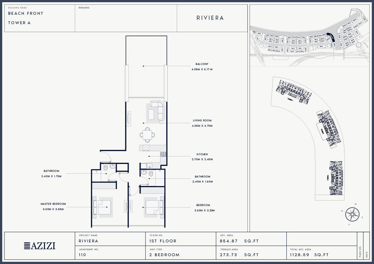 RIVIERA BF-TA-110-2Bedroom