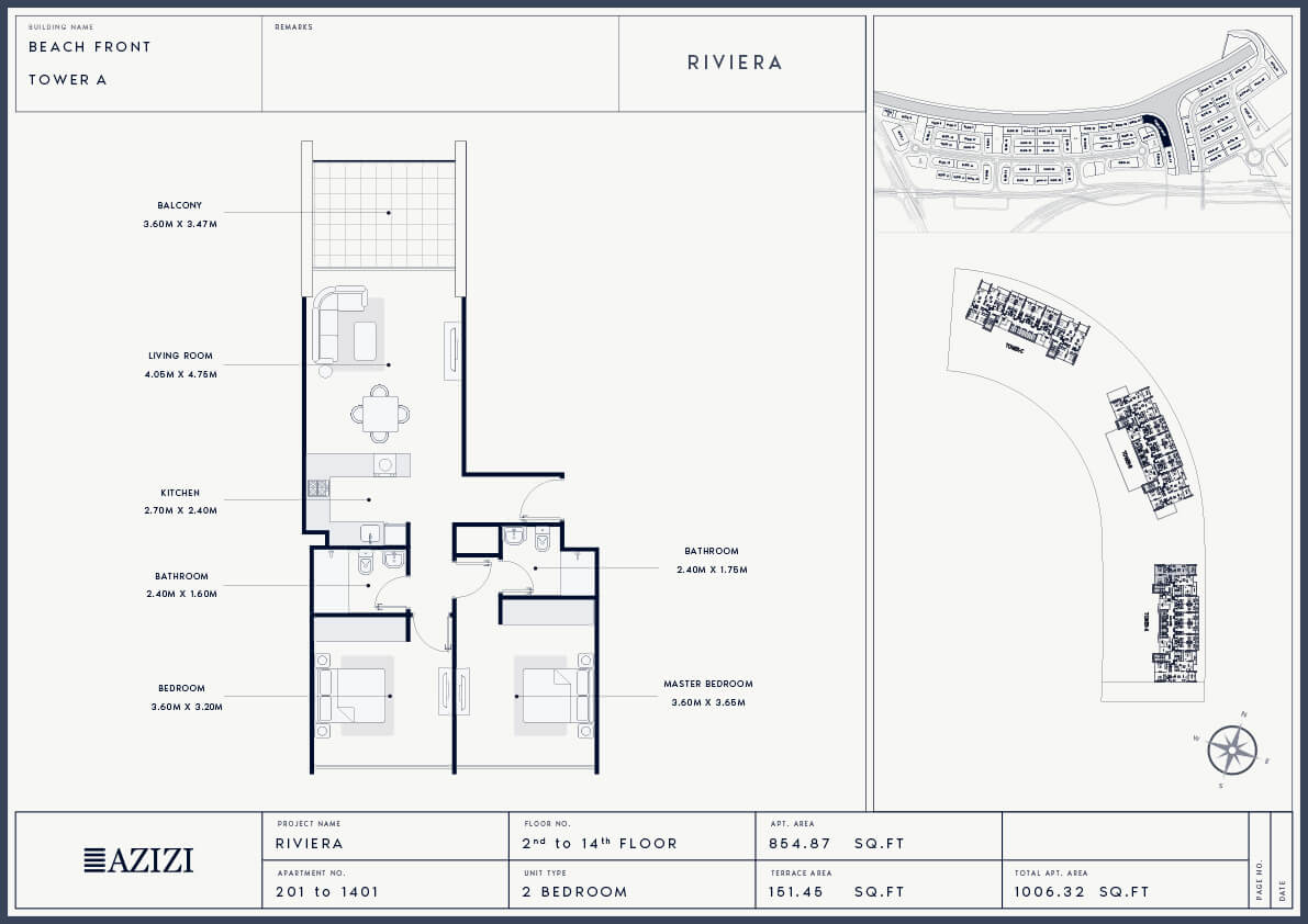 RIVIERA BF-TA-201-2Bedroom