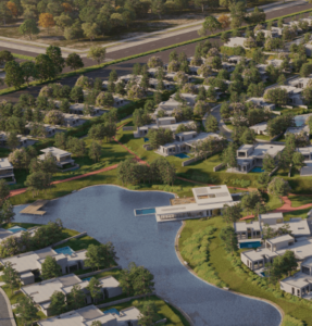 HOMES ARE SURROUNDED BY
NATURE AND LAKES